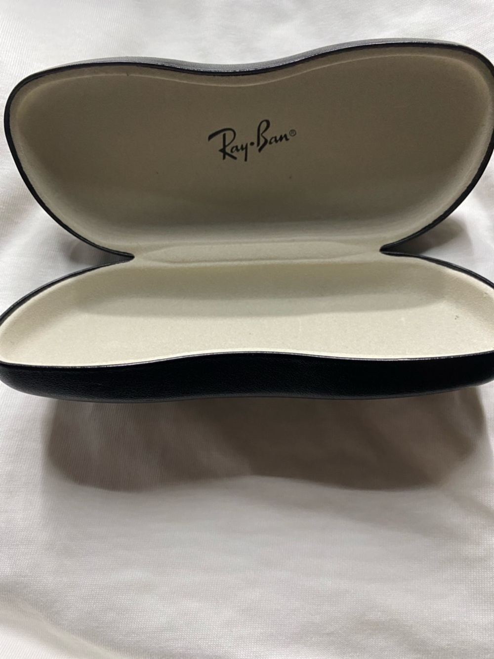 Ray-Ban Black Exterior Cream Interior Hard Sunglass Case
